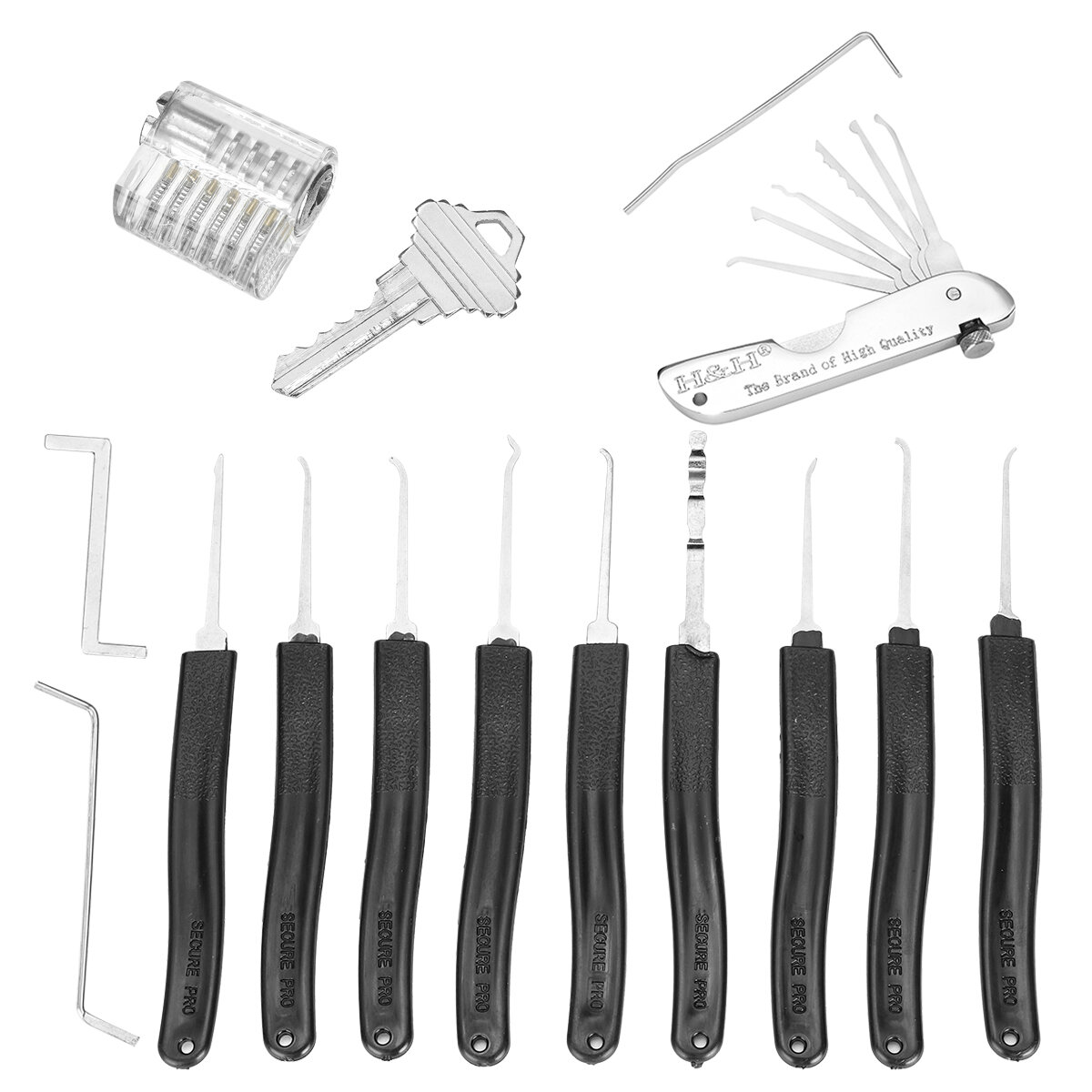 banggood set di strumenti per serramenti 3 in 1 12 pezzi. set di estrattori di chiavi rotte multi-head. kit di riparazione per se