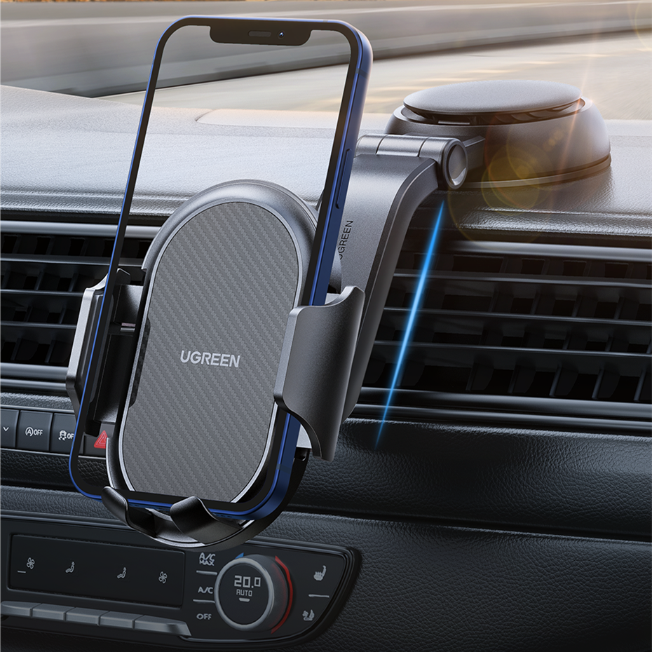 UGREEN Waterfall-shaped Suction Cup Car Holder Gravity Dashboard Phone Holder Universial Mobile Phone Support For iPhone