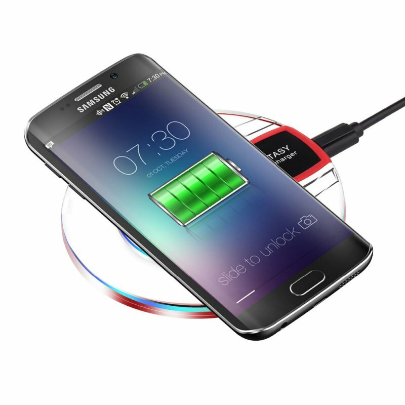 Samsung S8 + S7 S7エッジ用Qiワイヤレス高速充電デスクトップ携帯電話充電器パッド