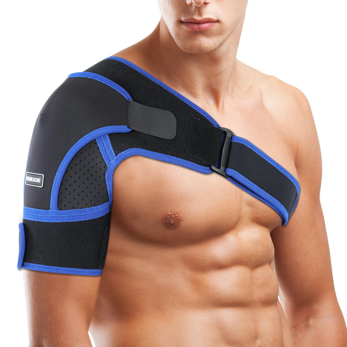 Adjustable Shoulder Support Brace,SGODDE Neoprene Upper Arm Belt Wrap,Compatible with Hot/Cold Pad,Therapy Compression W