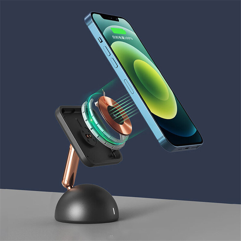 

DINPIE 15W Qi Magnetic Wireless Charger Fast Wireless Charging Dock Stand For Qi-enabled Smart Phones for iPhone 12 Pro