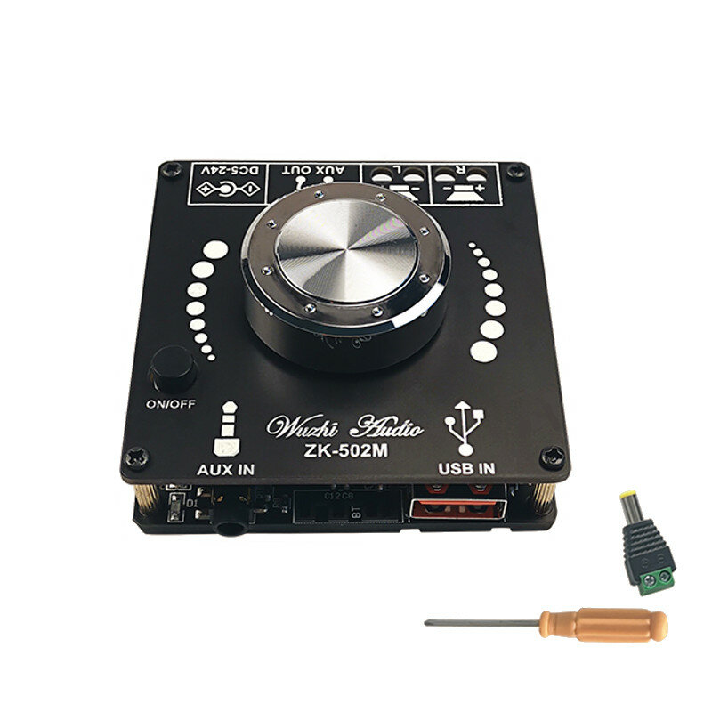 

Wuzhi ZK-502M Audio Mini 2.0 Stereo 50W+50W bluetooth Digital Amplifier Module 50W*2 AMP Amplificador Home Theater AUX U