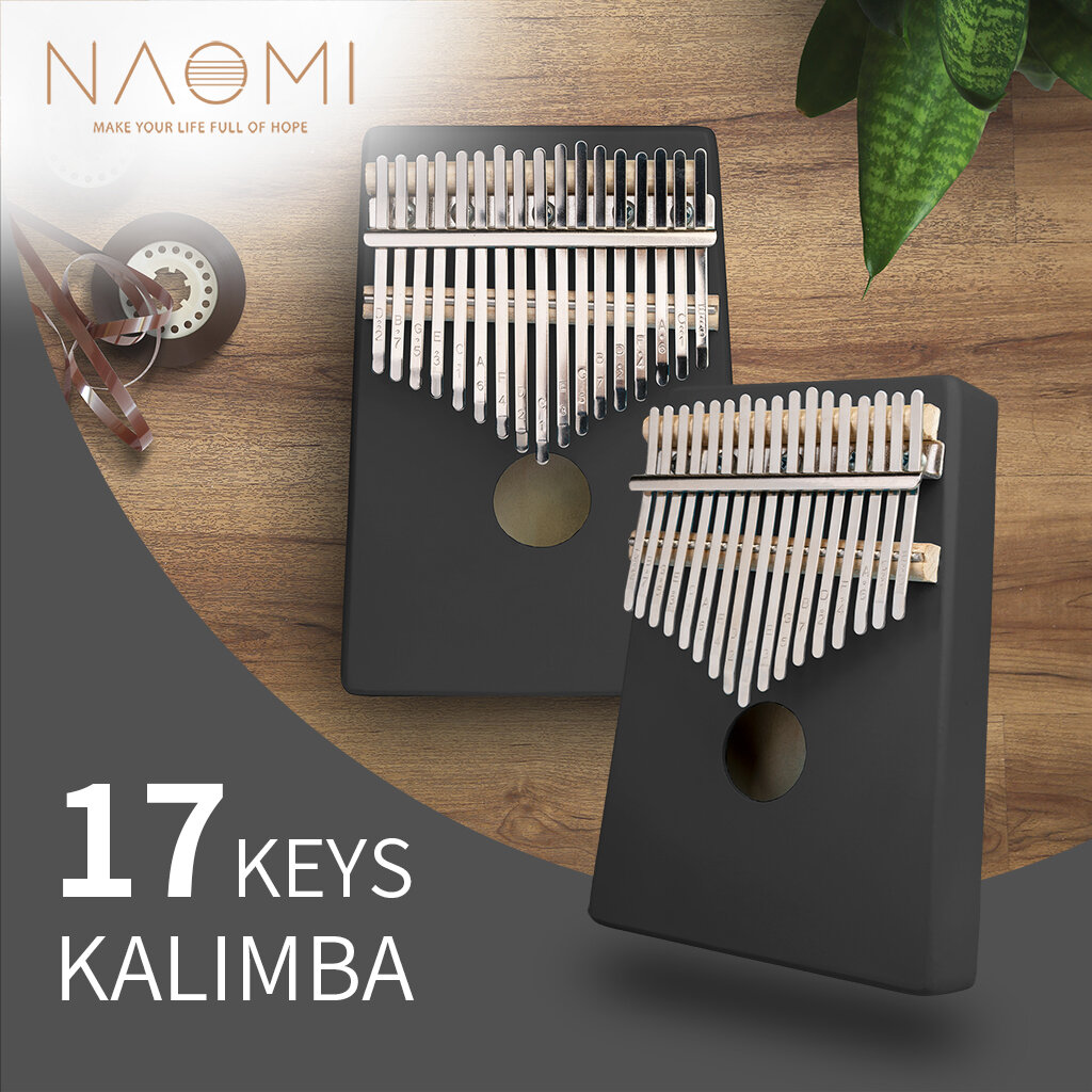 NAOMI Kalimba 17 toetsen Kalimba C Tone Single Board Mini Keyboard Instrument Afrikaans massief hout