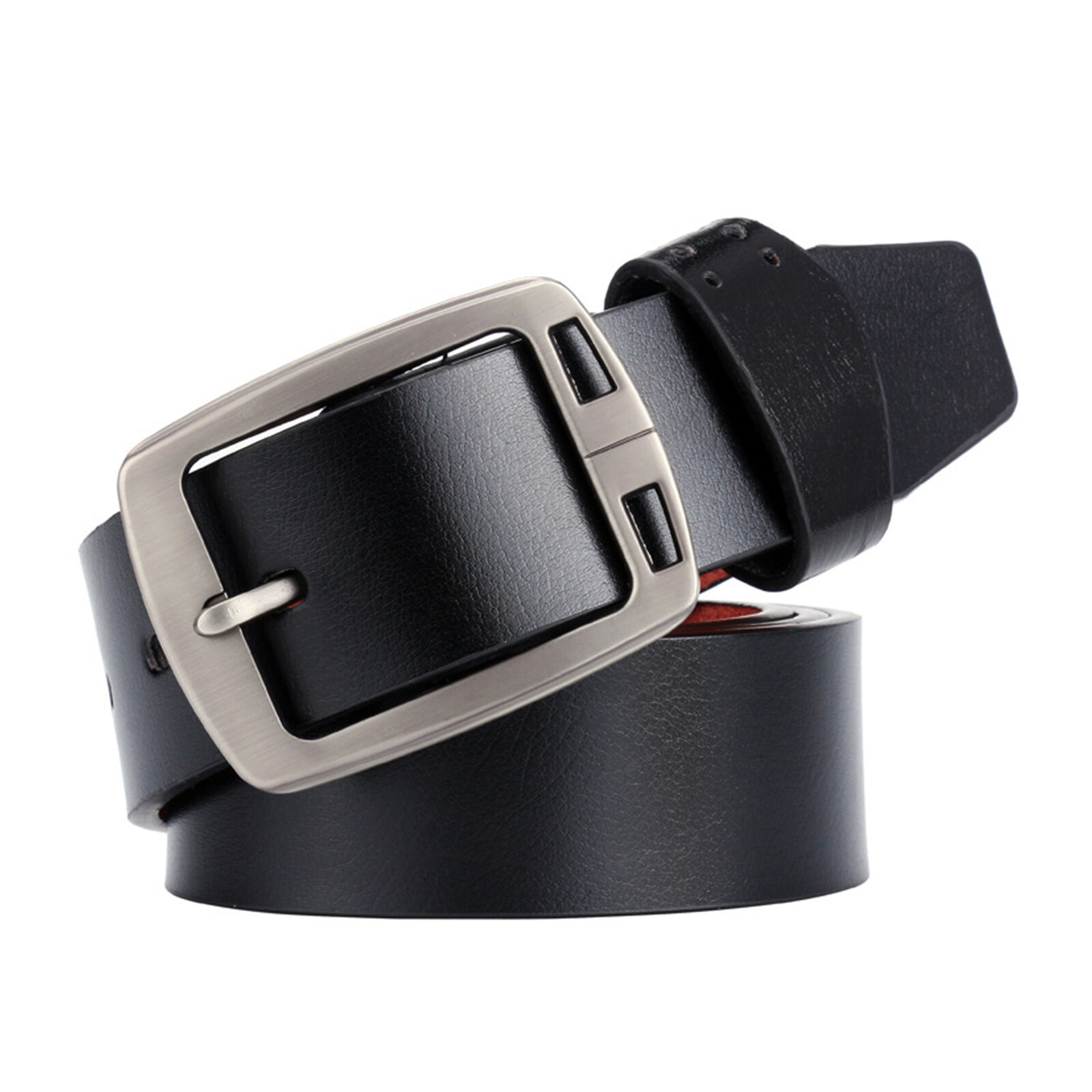 110-125cm Men's Microfiber Retro Pin Buckle Adjustable Fashion Youth Belt