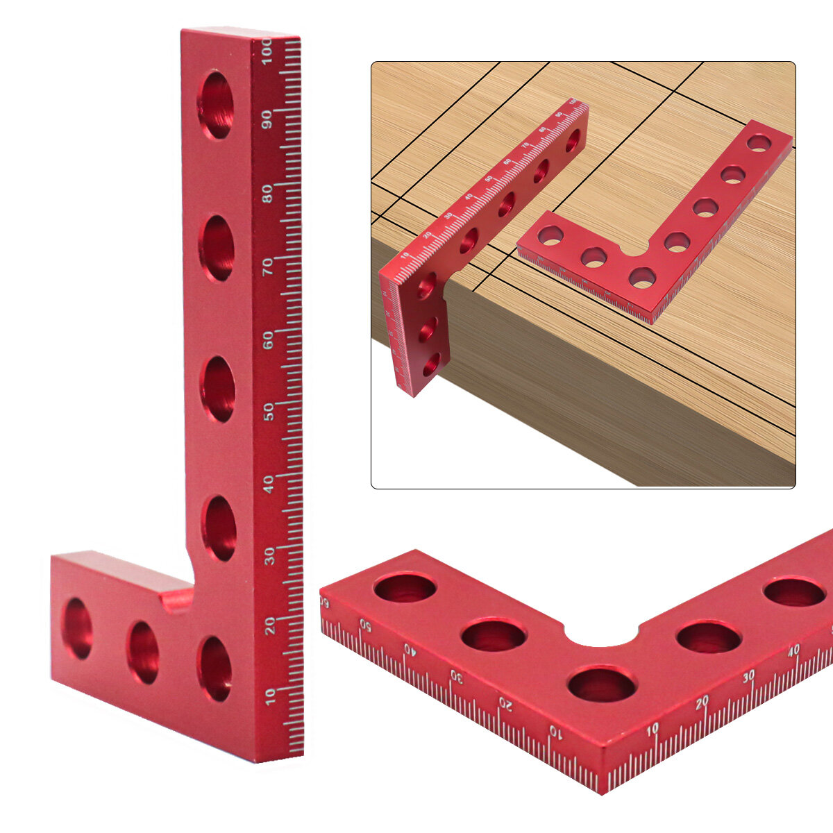 

100mm 90 Degree Carpenter Square L Square Right Angle Ruler Aluminum Pocket Ruler Woodworking Measuring Tool