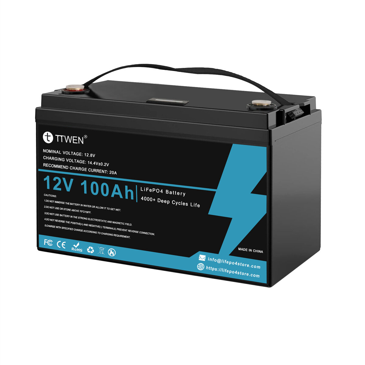 Promotion > [Directiven UE] Pack de batteries Lifepo4 rechargeable TTWEN  12V 100Ah Batteries au lithium-ion adaptées au stockage d'énergie solaire à  domicile en extérieur - code promo Gearbest, BangGood, code promo Cdiscount