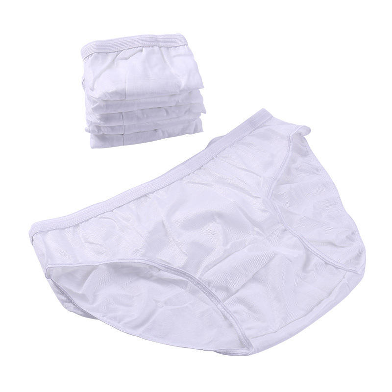 Conjunto de 6 piezas de ropa interior desechable de algodón no tejido para hombres portátil IPRee® para viajes al aire libre