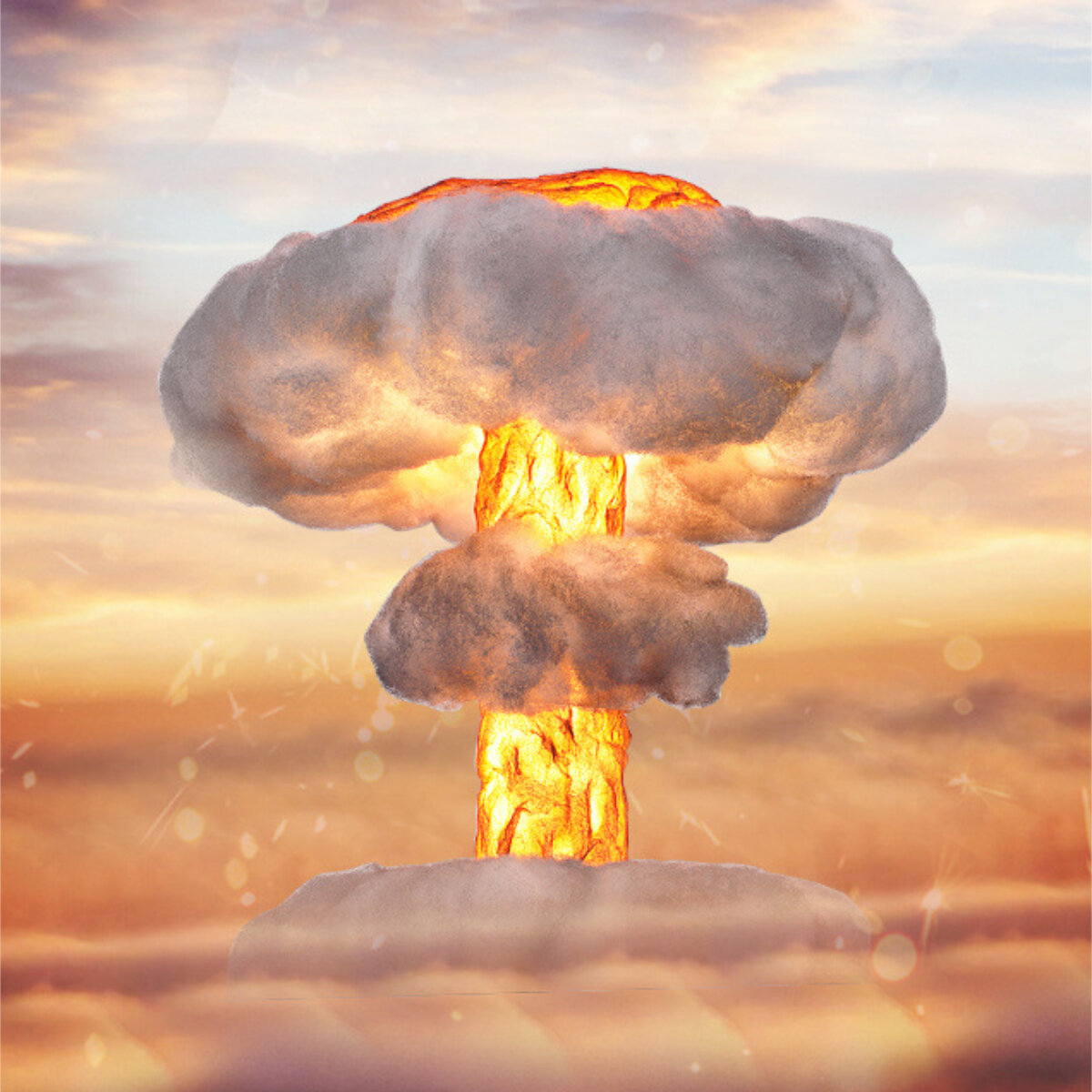 Атомный гриб. Ядерный гриб. Атомный взрыв в России. Ядерный взрыв из космоса.