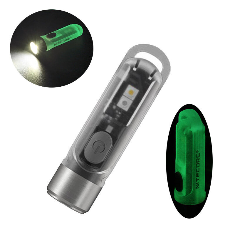 NITECORE TIKI GITD Glow-in-the-dark 300lm Mini LED Sleutelhanger Licht Hoge CRI UV EDC Zaklamp Zelfl