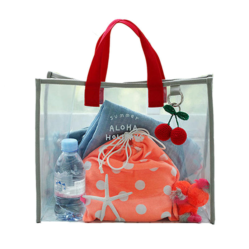 Женское Прозрачная плечевая сумка из ПВХ Сумка Сумки для покупок Сумка Очистить Пляжный Сумки