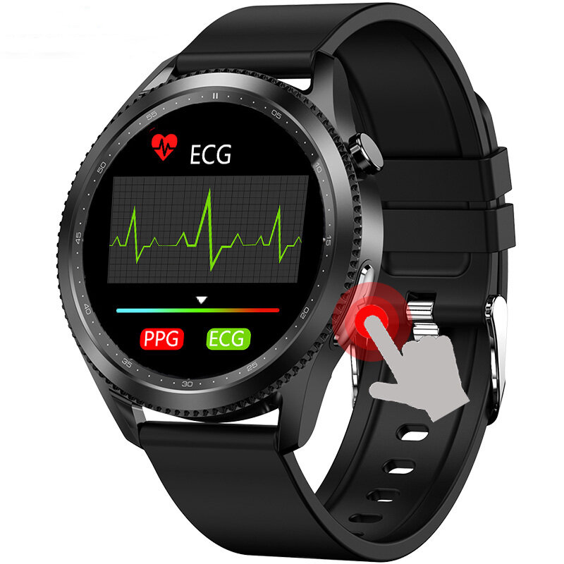 North Edge E102 1.28 inch Full-Touch Screen ECG Monitor Heart Rate Blood Pressure SpO2 Body Temperature Measurement IP67