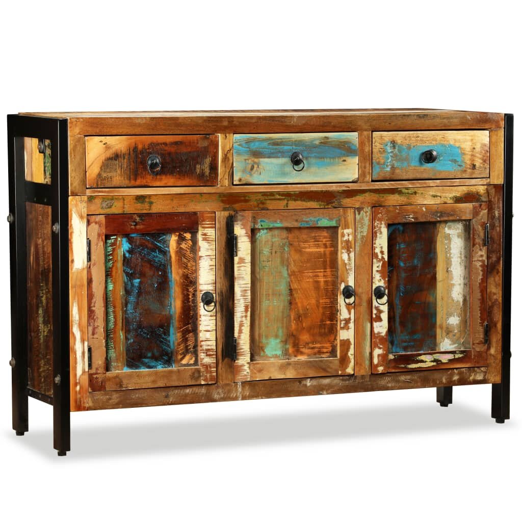 Sideboard 120x35x76 cm solid recycled wood