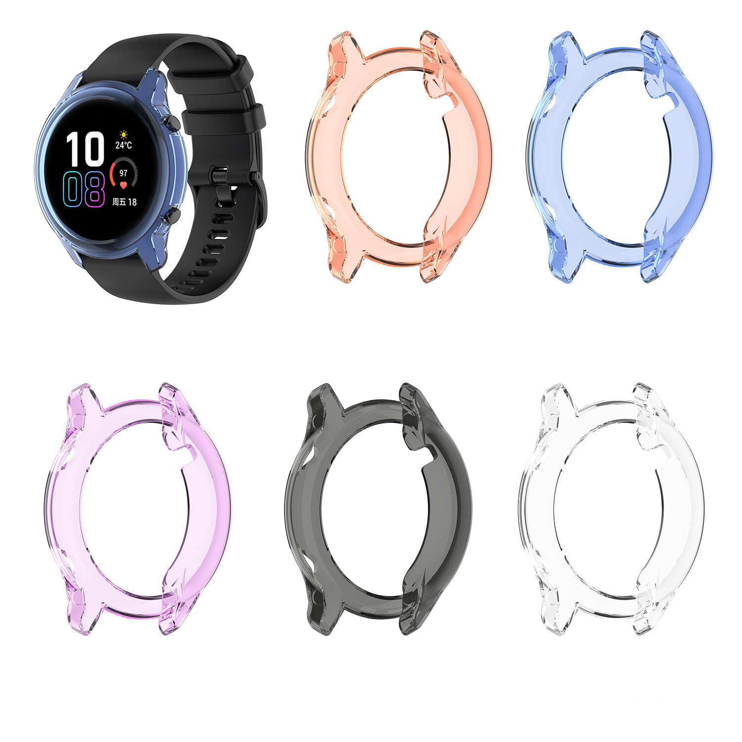 Bakeey TPU Half Cover Transparent Protector Case for Huawei Honor Magic Watch2 42mm/46mm