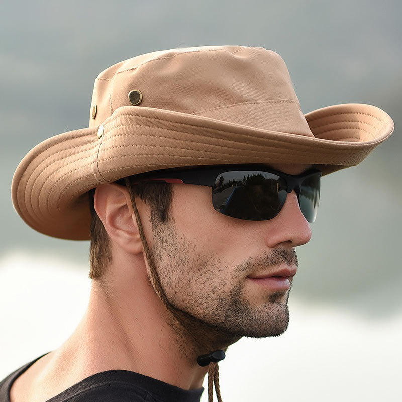 Men Women Summer Visor Bucket Hat Fisherman Hat Outdoor Climbing Breathable Sunscreen Cap