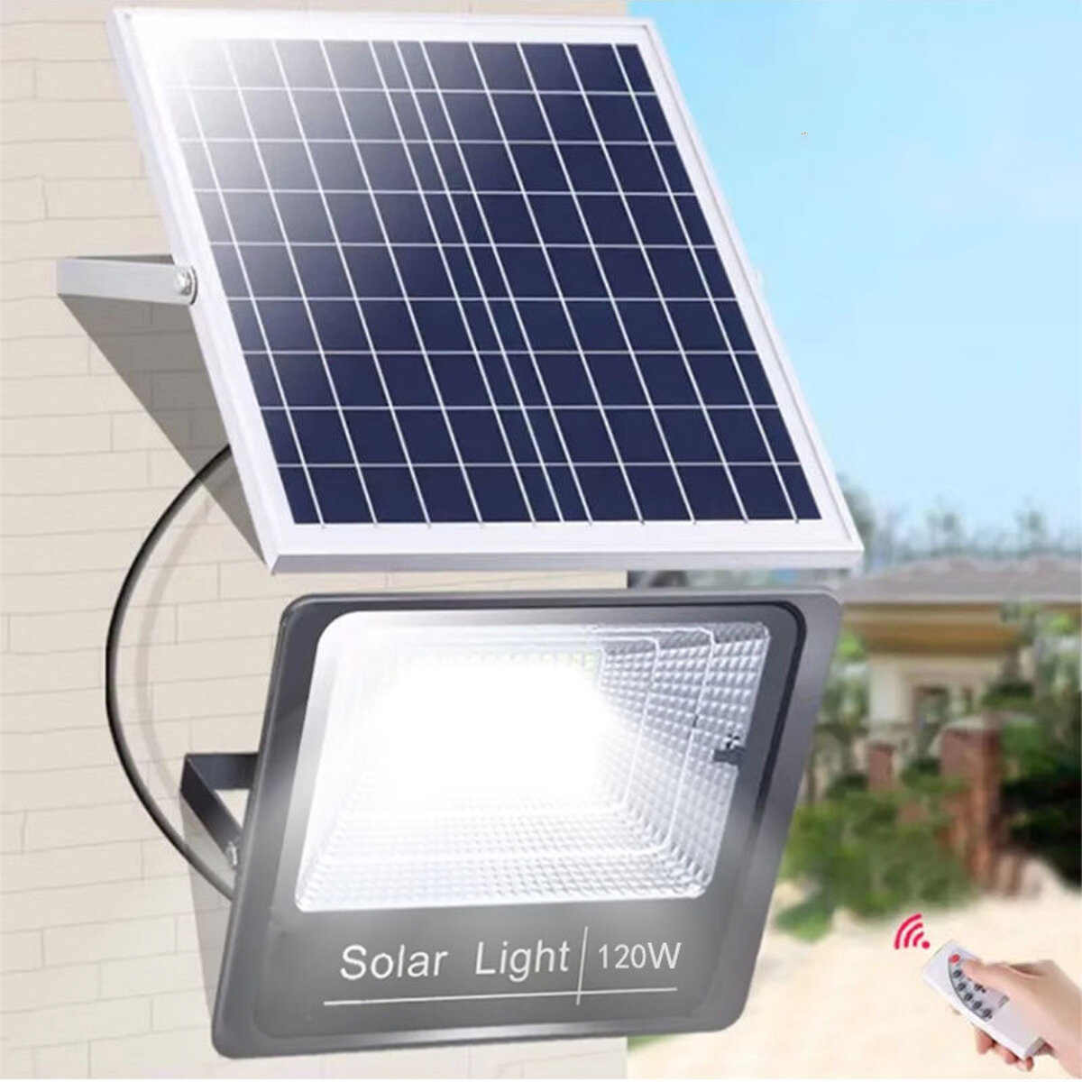 44/170LED Solar Wall Lights Outdoor Waterproof Infrared Garden Lamp