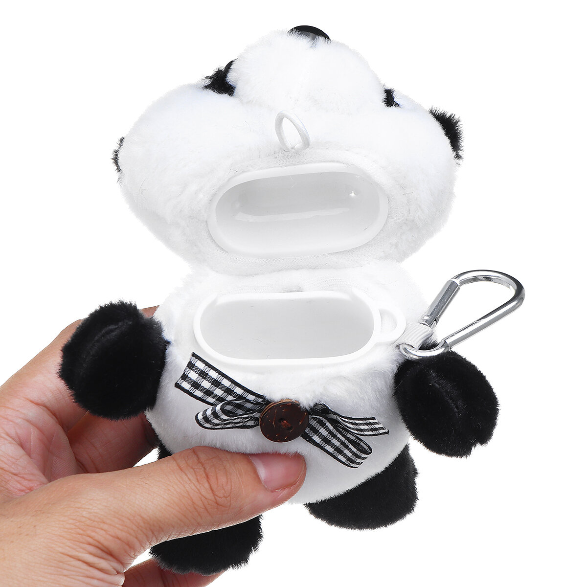 Pluche Panda Cartoon Oortelefoon Opbergkoffer voor Airpods 1 2 Schokbestendig Stofdicht Beschermende