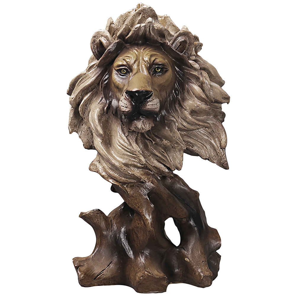 

Animals Head Art Sculpture Creative Wood Horse Lion Eagle Resin Statue Crafts Home Decoration Business Gifts Supplies