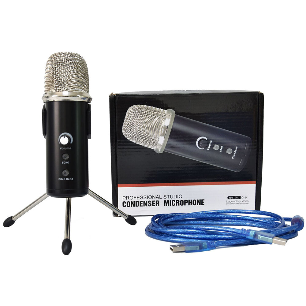 Studio Professional Condenser Microphone USB Microphone for Mobile Phone Video Recording Live Broadc