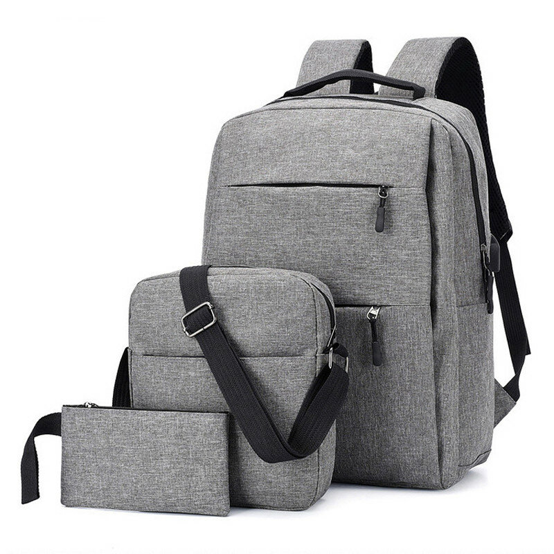 Σετ σακιδίων πλάτης Xmund XD-DY30 3Pcs 20.8L 15.6 ιντσών USB φόρτιση τσάντα για φορητό υπολογιστή Waterproof Bag Shoulder Bag Pen Bag For Travel Travel