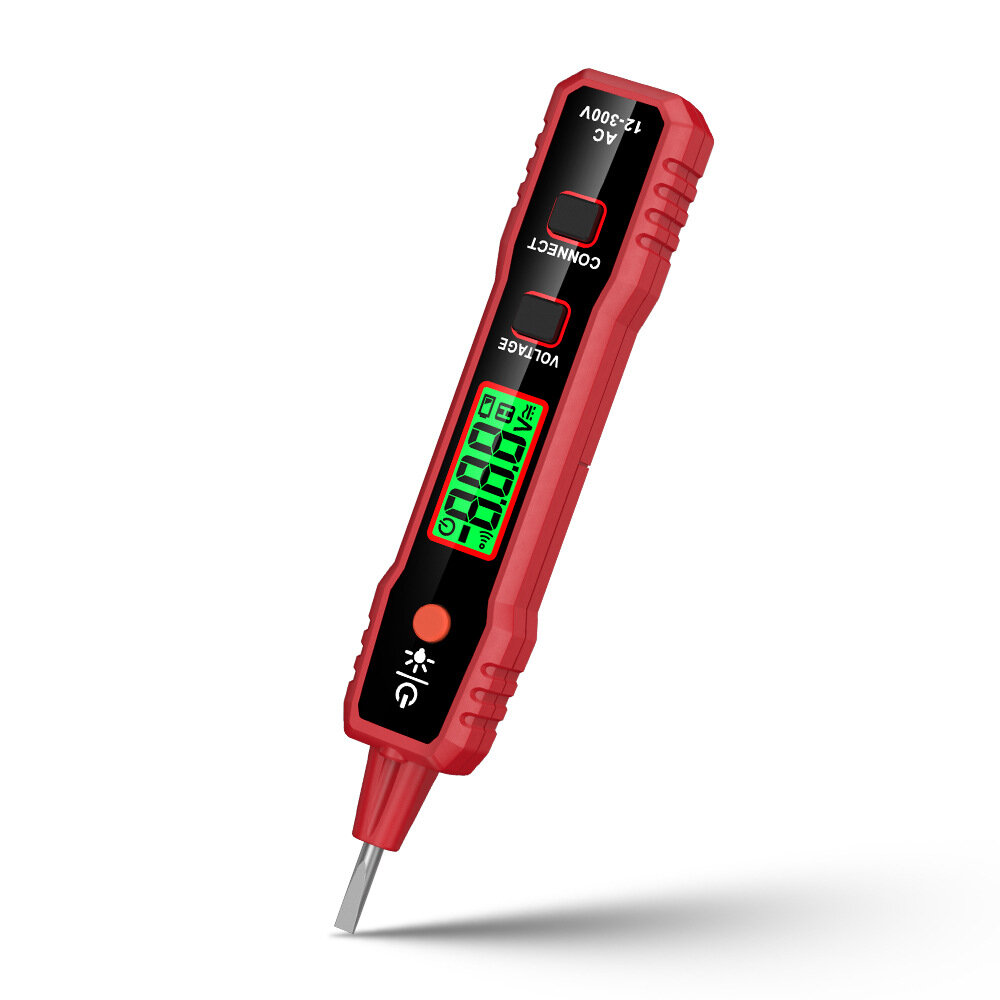 

Huabo HT89A Voltage Tester with Intelligent Sound and Light Alarm LCD Display Auto Power Off Broad Voltage Detection Ran
