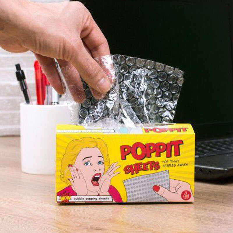 POPPIT-BLADEN Decompressie Bubble Film Paper Tissue Stress Relief Toy
