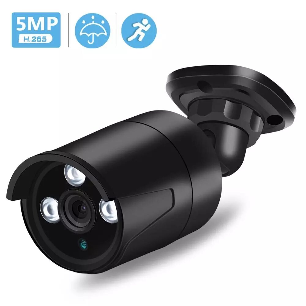 BESDER H.265 5MP/3MP IP Camera Metal Case Outdoor CCTV Camera Home Security Video Surveillance IP67 Waterproof