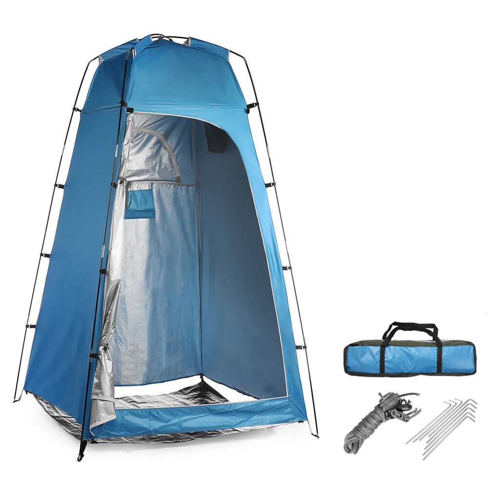 Tenda de chuveiro individual, vestiário, banheiro para acampamento ao ar livre com saco de armazenamento