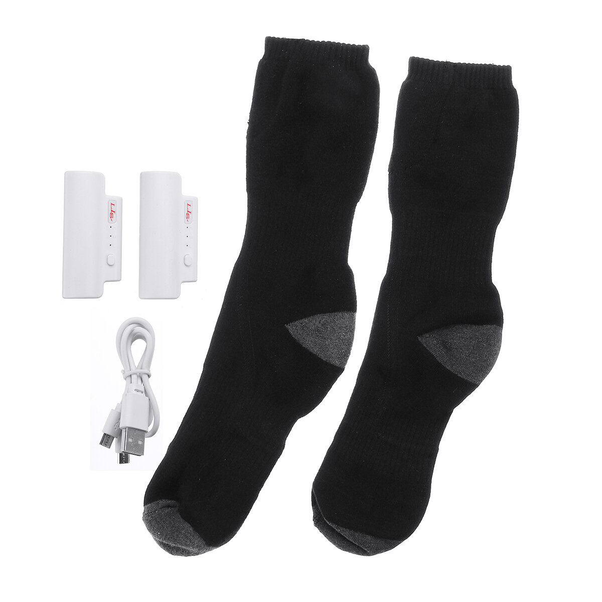 3.7V warme elektrische sokken Verwarmde sokken USB oplaadbare wasbare verwarmde sokken voor mannen e