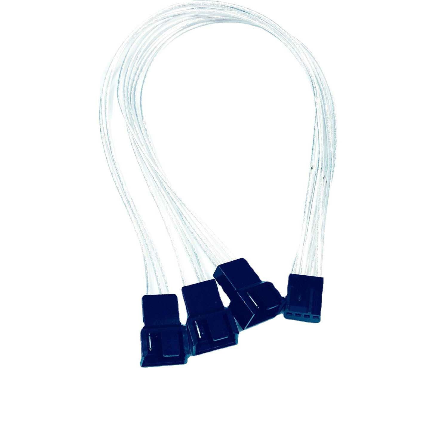 4-pins PWM ventilatorkabel die 1 tot 3 manieren koelt met splittermouwen, gevlochten verlengkabel