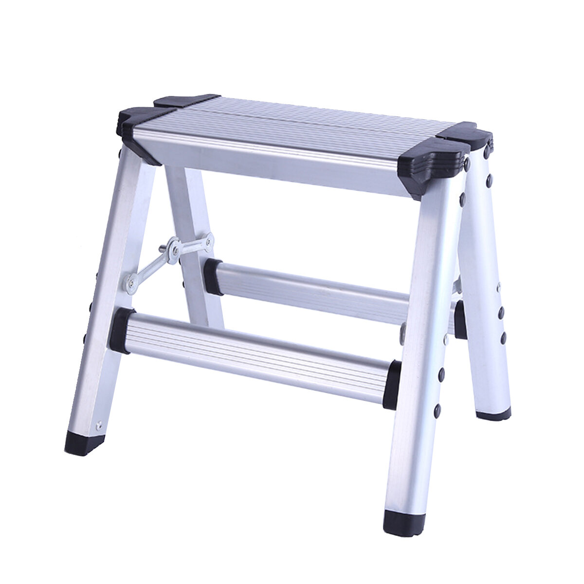 

150KG Maximum Load 2 Step Stool Folding Ladder Anti Slip Safety Aluminium P
