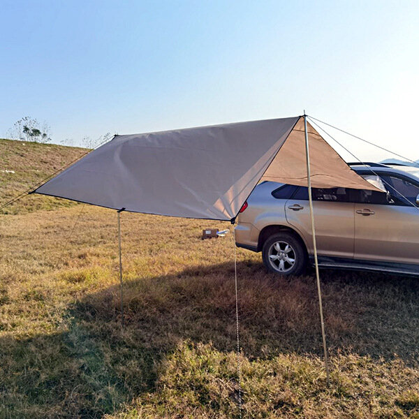 屋外キャンプ旅行のための車のサイドオーニング防水UVプルーフ屋上テントキャノピー
