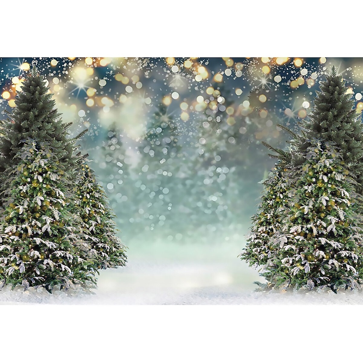 0.9x1.5m 1.5x2.1m 1.8x2.7m Winter Snowflake Christmas Tree Photography Backdrops Glitter Decoration Background Cloth for