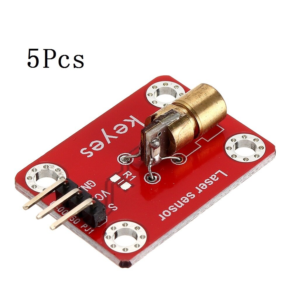 

5Pcs Keyes Brick Laser Head Sensor Module (pad hole) with Pin Header Board Digital Signal