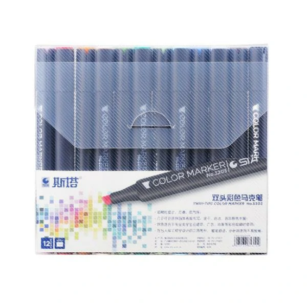 Sta 3203 marker black rod white rod gel pen standard set 12 24 36 48 60 box hand-painted design