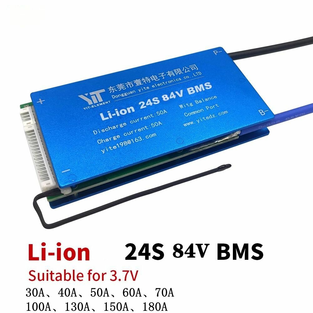24S 84V Lithium Battery 3.7V Power Protection Board 30A -180A with Temperature Protection Equalization Function Overcurr