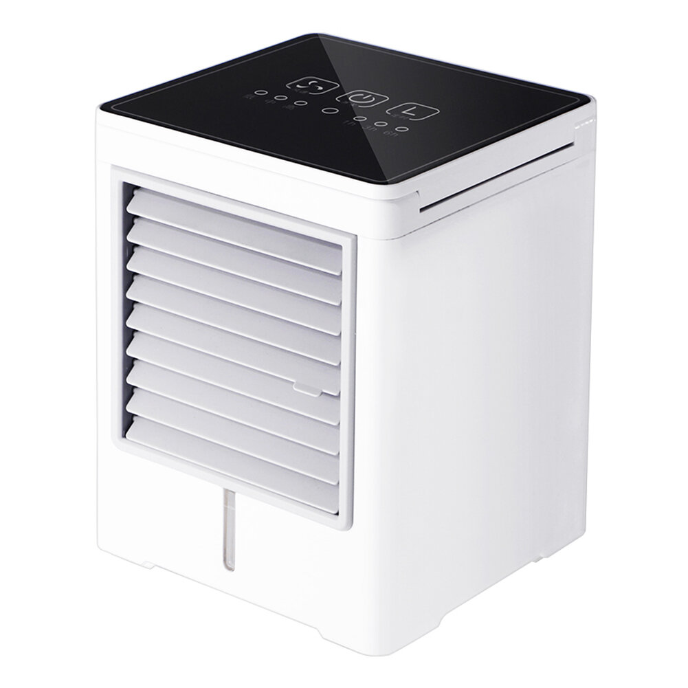

Portable Humidifier Air Conditioner 3 Wind Speeds Touch Timing Control USB Air Cooler Table Mini Fan for Office Home Car