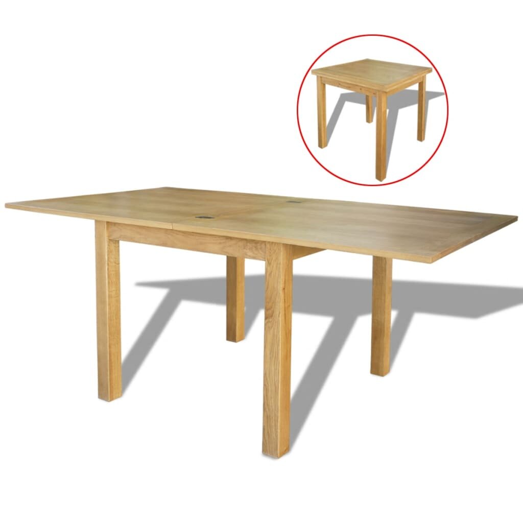 Extendable Table Folding Table Solid Oak For Dinning Room 67