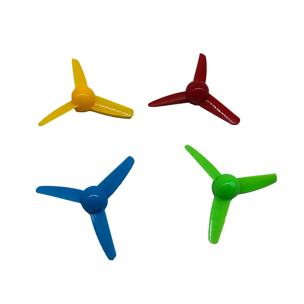 10Pcs/lot 80mm Colorful 3 Blades Propeller Spiral Wing Air Paddle 2mm Hole for Technology Model Making