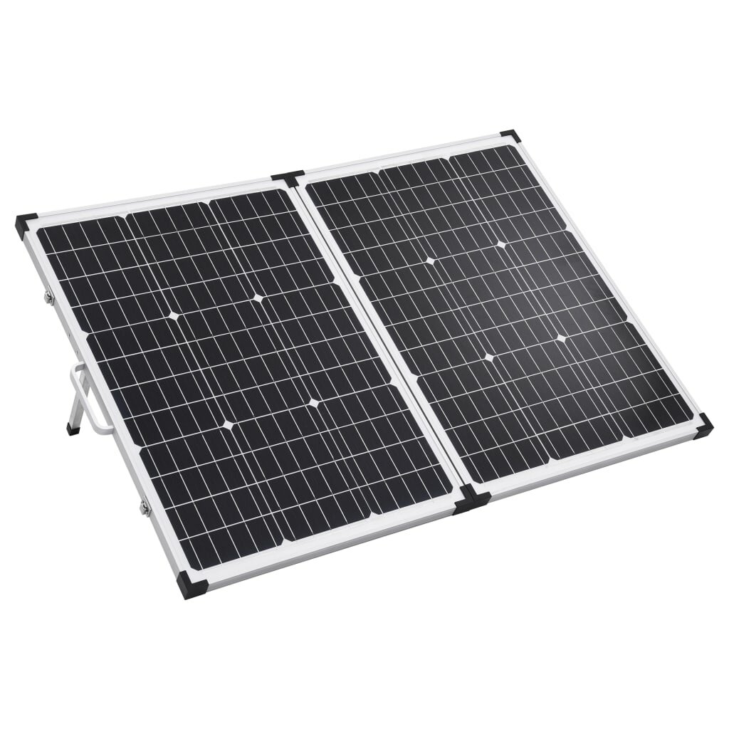 [EU Direct] 120W (2db*60w) összecsukható napelemes 12v hordozható napelemes bőrönd Monokristályos szilícium edzett üveg alumínium napelemes töltőrendszer