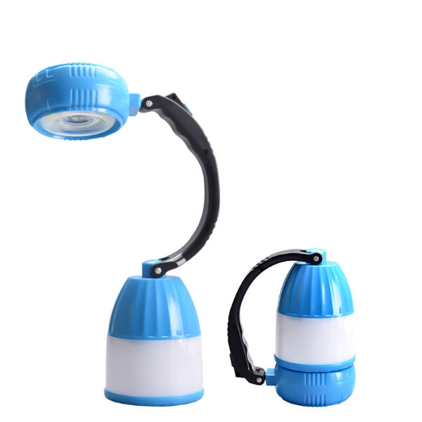 مصباح يدوي بالطاقة الشمسية USB LED COB 5 وات 2 في 1 مقاوم للماء للتخييم والطوارئ