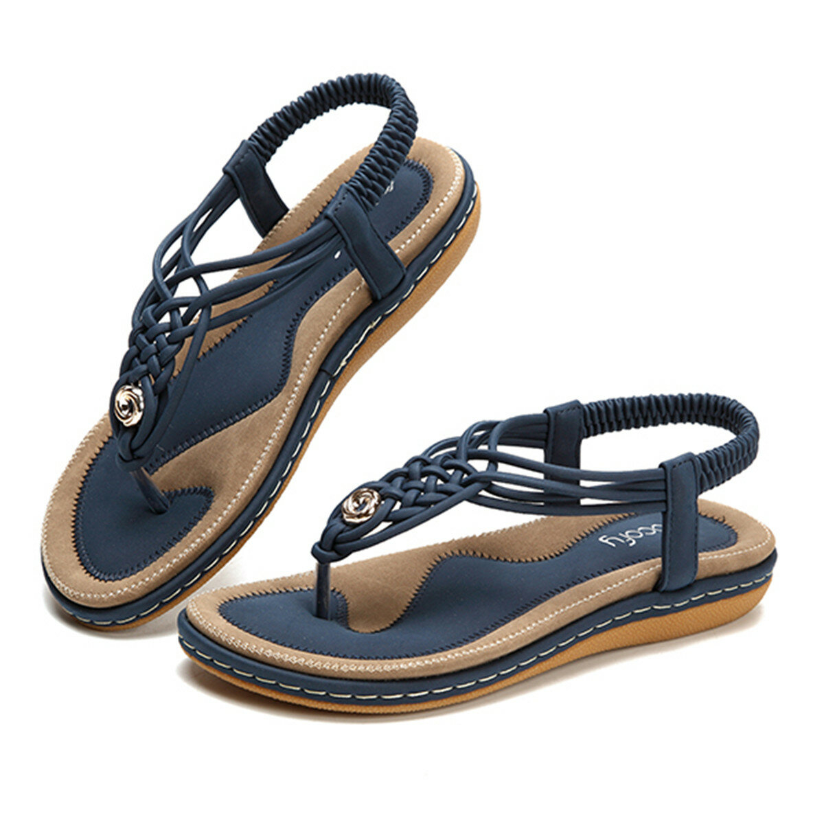SOCOFY US Размер 5-13 Женское Обувь Вязаный Повседневный Soft Sole На открытом воздухе Пляжный Сандалии