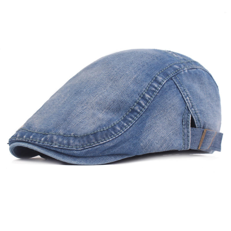 Mannen gewassen denim baret caps Forward Caps Outdoor reizen hoeden Retro hoed