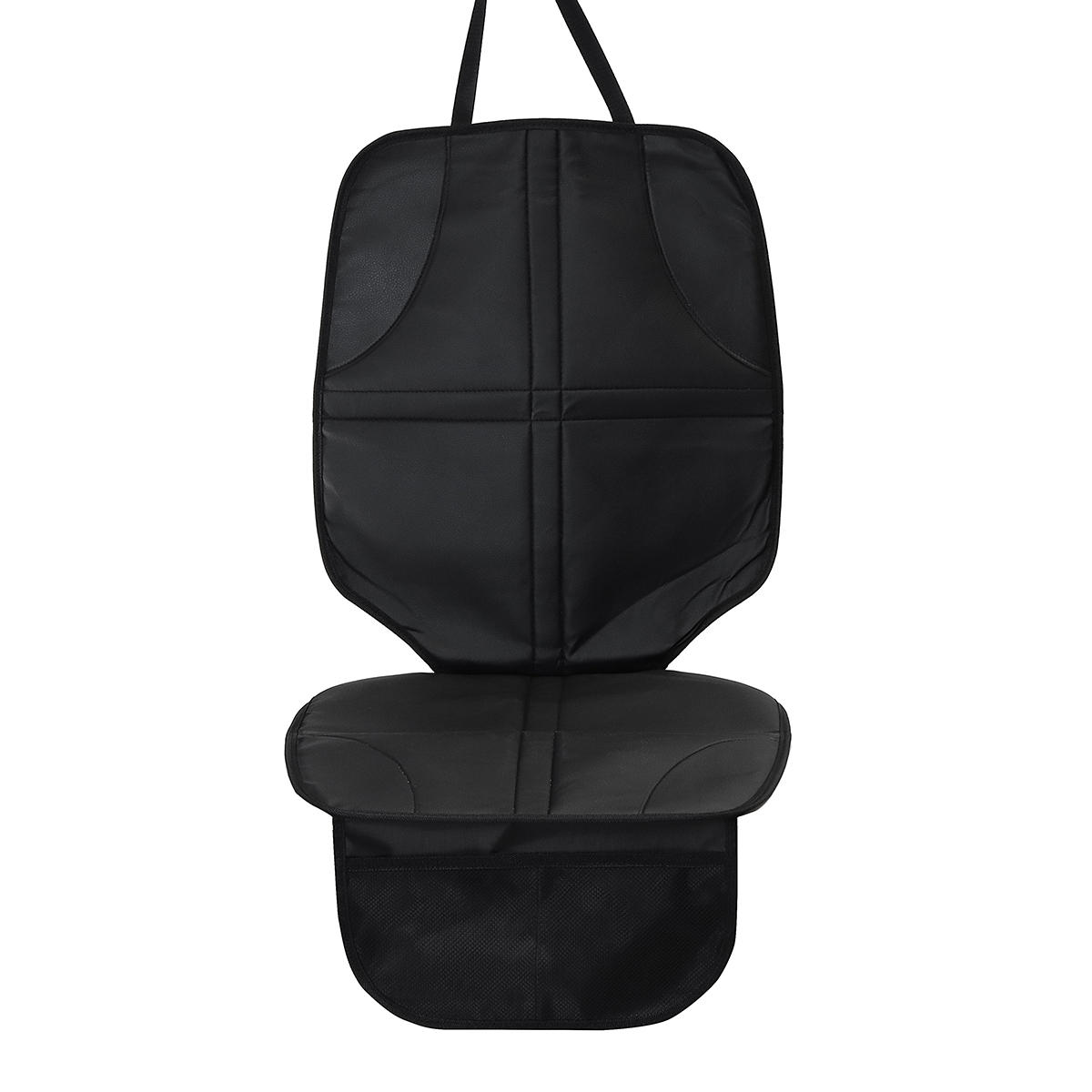 Single Long Black 55cm Leather With Pocket baby Car Seat Cushion Non-slip Wear-resistant Anti-dirty Waterproof Pad