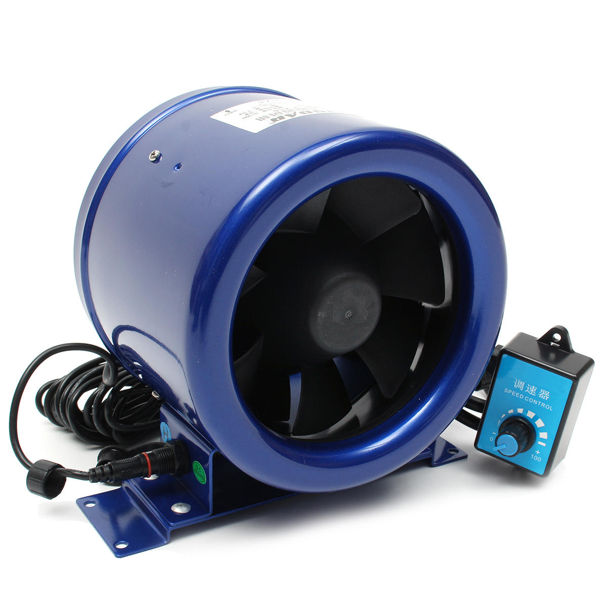 6 inch inline airflow duct fan with speed controller exhaust blower
