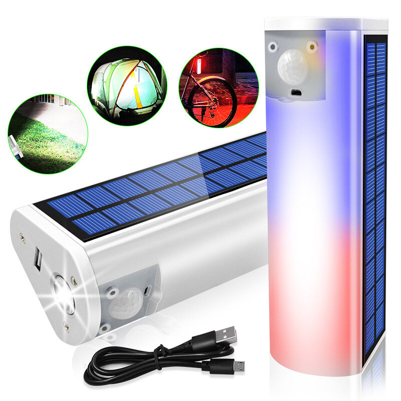 XANES® 260LM Multifunzionale solare campeggio Power Bank impermeabile leggero 3 modalità di lavoro lampada Outdoor Travel Escursionismo Tenda Light
