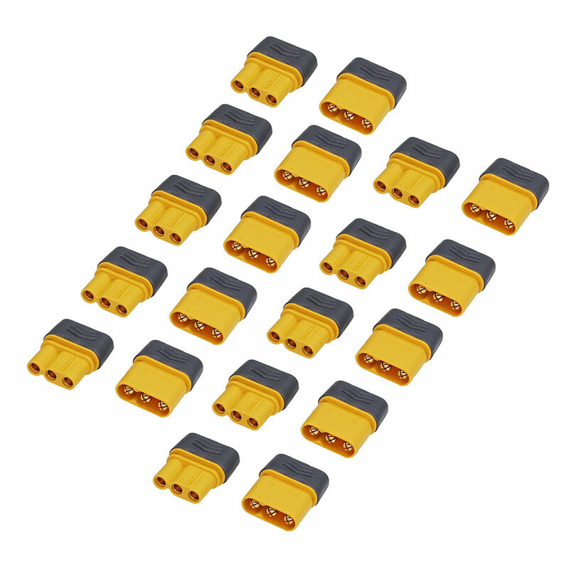 10 Pairs RJX Amass MR30 Connector Plug XT30 Female Male Gold Plated With Sheath for RC Parts QX-MOTO