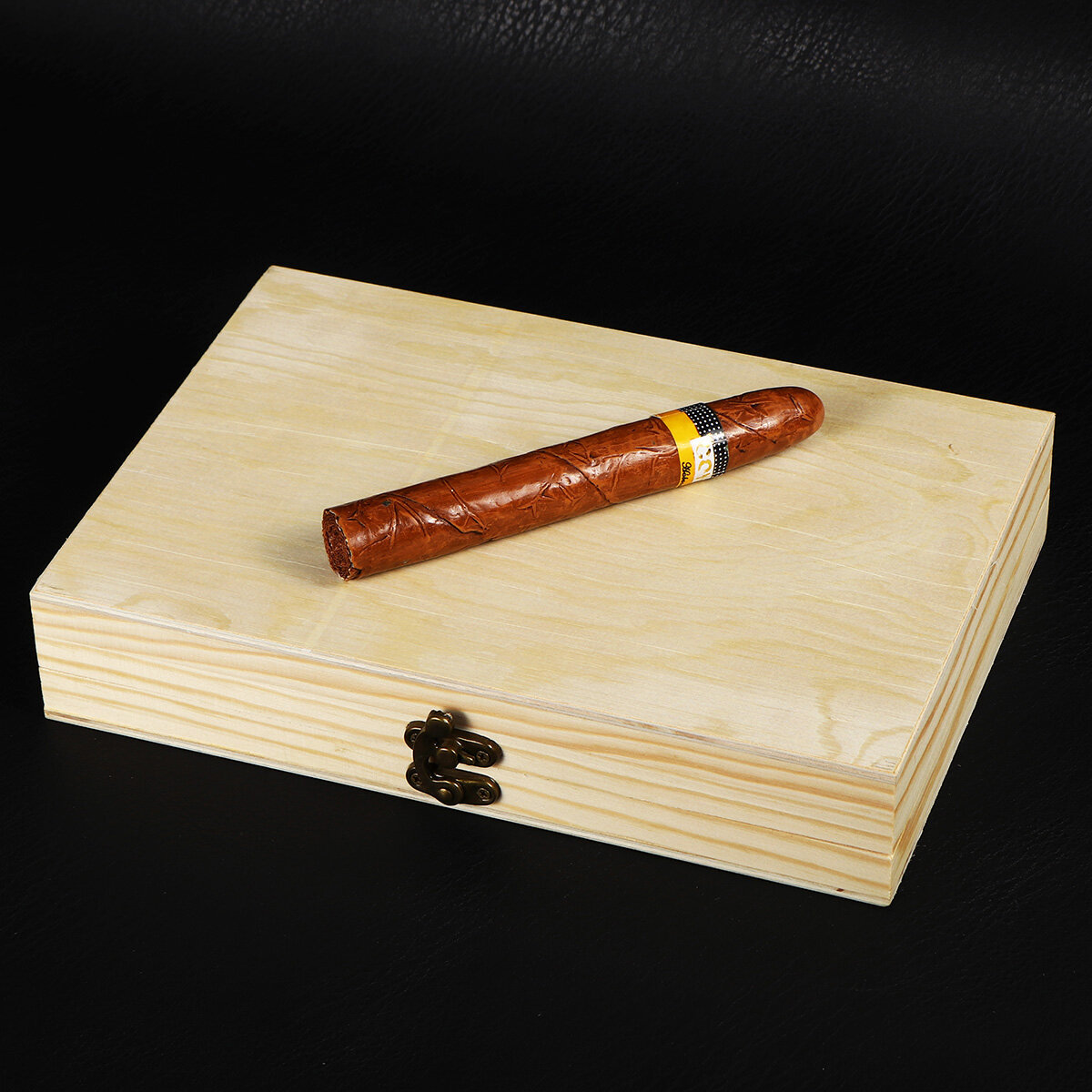 Houten Sigarendoos Draagbare Rechthoekige Natuurlijke houten verpakking Opbergkoffer Gift