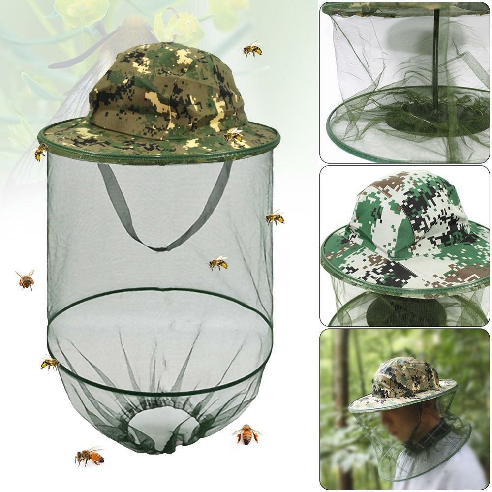 

ZANLURE Anti Mosquito Fishing Cap Bug Bee Insect Mesh Hat Head Face Mask Protector Breathable Anti-sun Hiking Camping