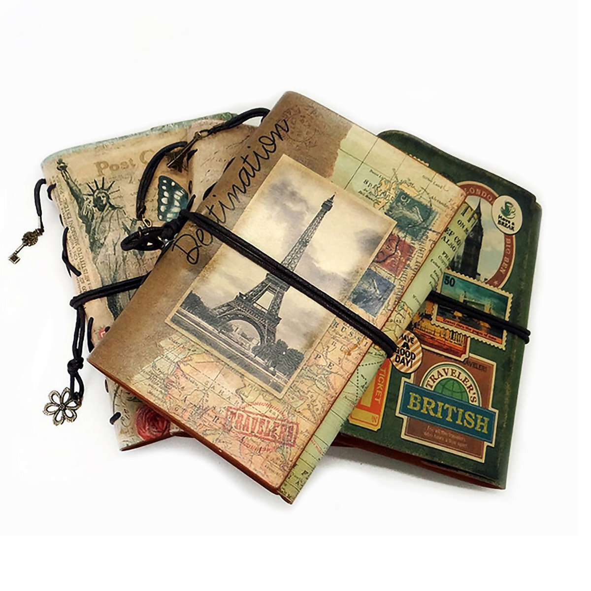 90 Paginas Nieuwe Reizen Vintage Retro Dagboek Notepad Notebook String Gebonden Journal Leer 180*124