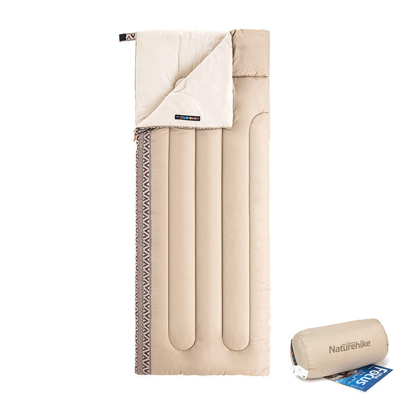 Saco de dormir Naturehike L150 para uma pessoa, confortável, em algodão ultraleve lavável, tipo envelope dobrável, para camping ao ar livre